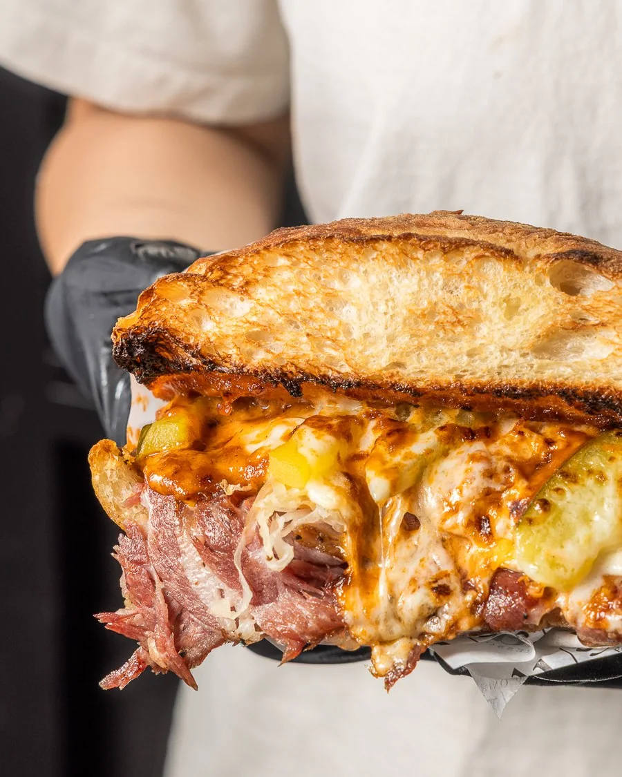 Reuben toasted panino